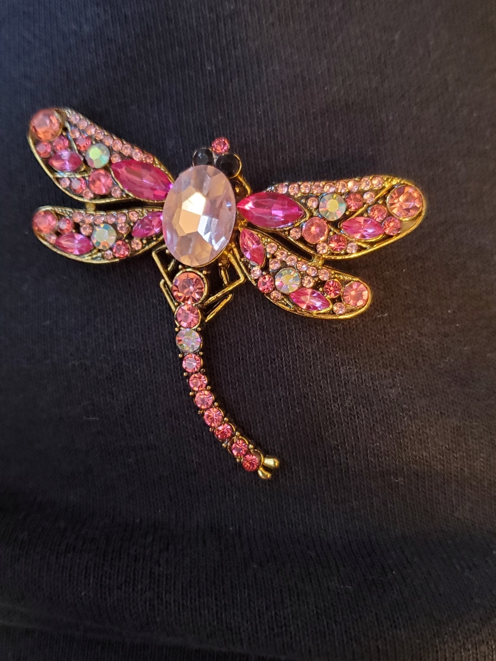 **MISSING PIN**Aratta Pink Crystal Dragonfly Brooch